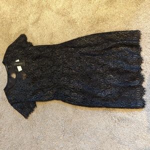 NWT Banana Republic Black & Gold Lace Cocktail Dress Sz 4